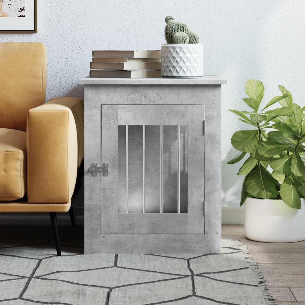 Betonszürke szerelt fa kutyaketrec 55 x 75 x 65 cm - Image 3