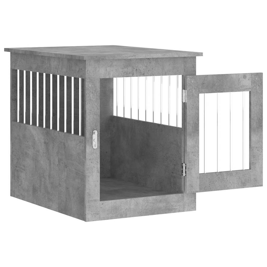Betonszürke szerelt fa kutyaketrec 55 x 75 x 65 cm - Image 4