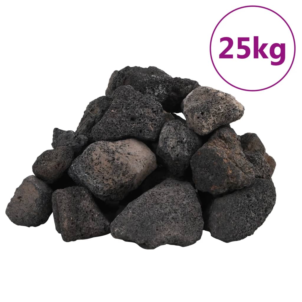 Fekete vulkanikus kőzetek 5-8 cm 25 kg - Image 2