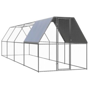 Horganyzott acél tyúkól 2x8x2 m