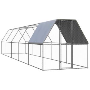Horganyzott acél tyúkketrec 2 x 10 x 2 m