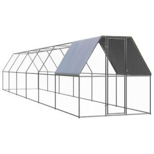 Horganyzott acél tyúkketrec 2x12x2 m