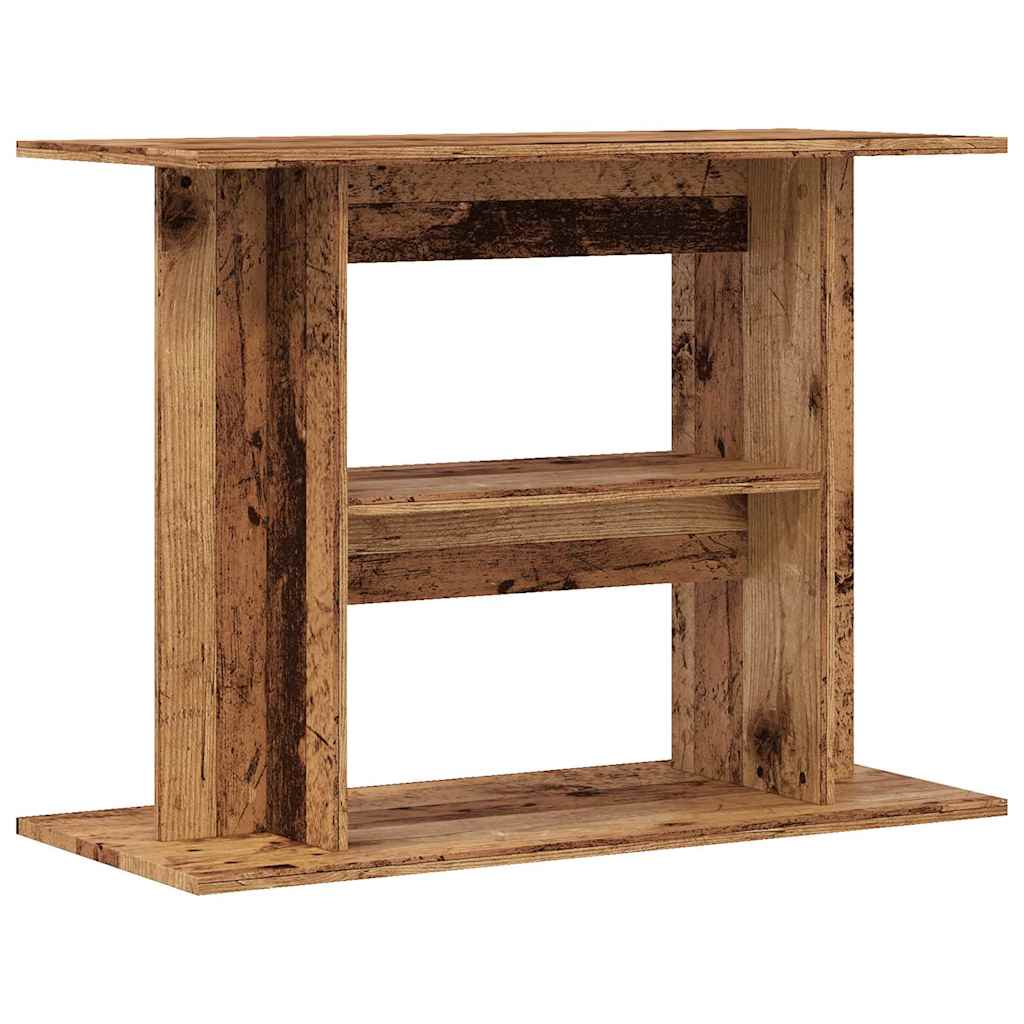 Akváriumállvány régi fa 80 x 35 x 60 cm rétegelt fából - Image 2