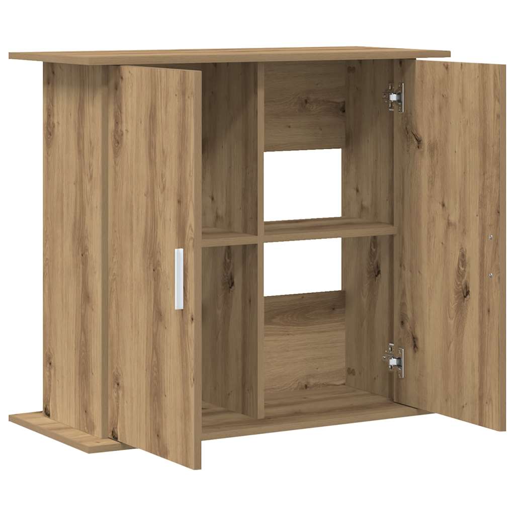 Kézműves tölgyfa akváriumállvány 81 x 36 x 73 cm rétegelt fából - Image 2