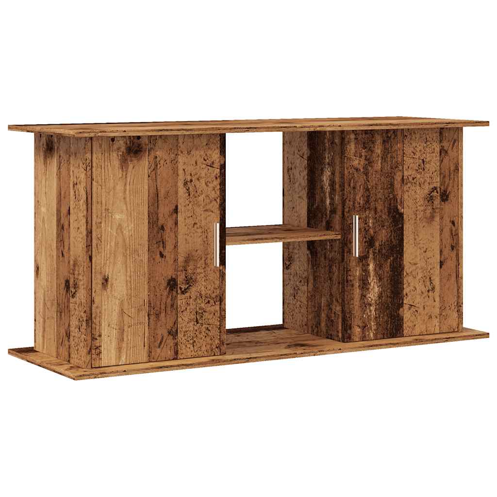 Antik fa színű szerelt fa akváriumállvány 121x41x58 cm - Image 2