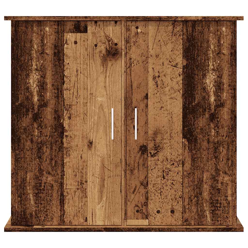 Antik fa színű szerelt fa akváriumállvány 81x36x73 cm - Image 4