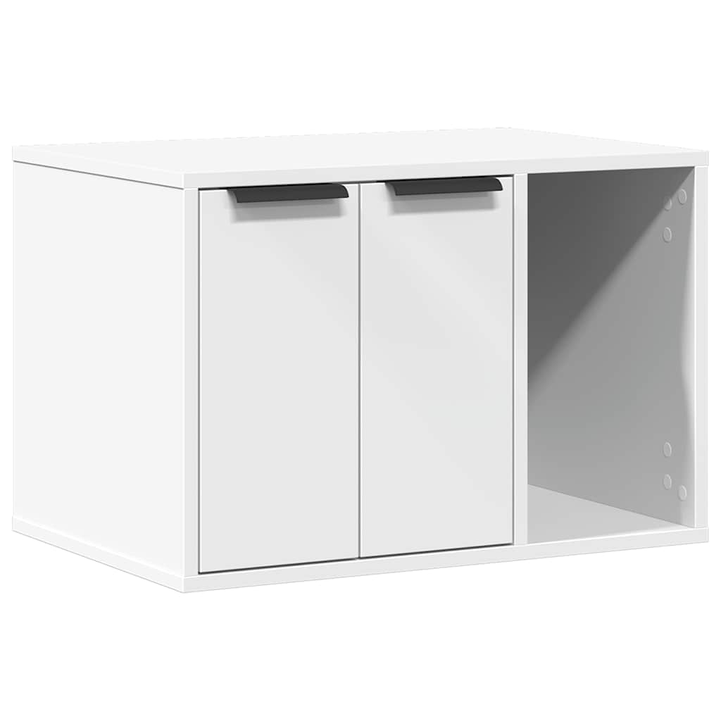 Fehér szerelt fa macskaalomdoboz 60 x 40 x 40 cm - Image 2