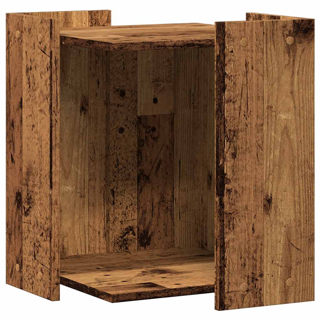 Antik fa színű szerelt fa macskaalomdoboz 42 x 42 x 51 cm - Image 2