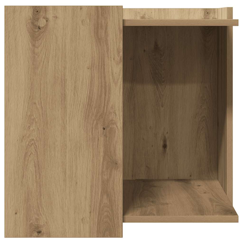 Kézműves tölgy színű szerelt fa macskaalomdoboz 53 x 53 x 51 cm - Image 5