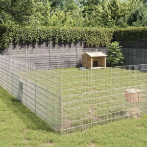 48 paneles horganyzott vas szabadon álló állatketrec 54x100 cm