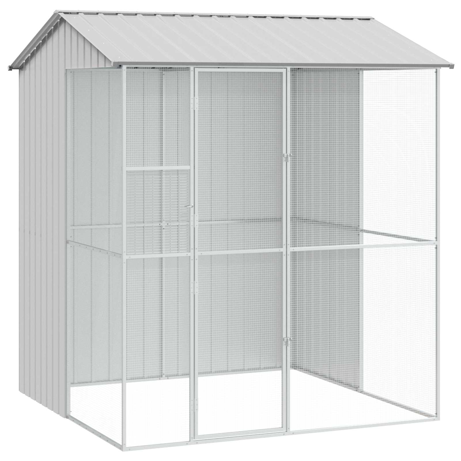 Madár kalitka Szürke 215 x 210 x 247 cm Horganyzott acél - Image 2