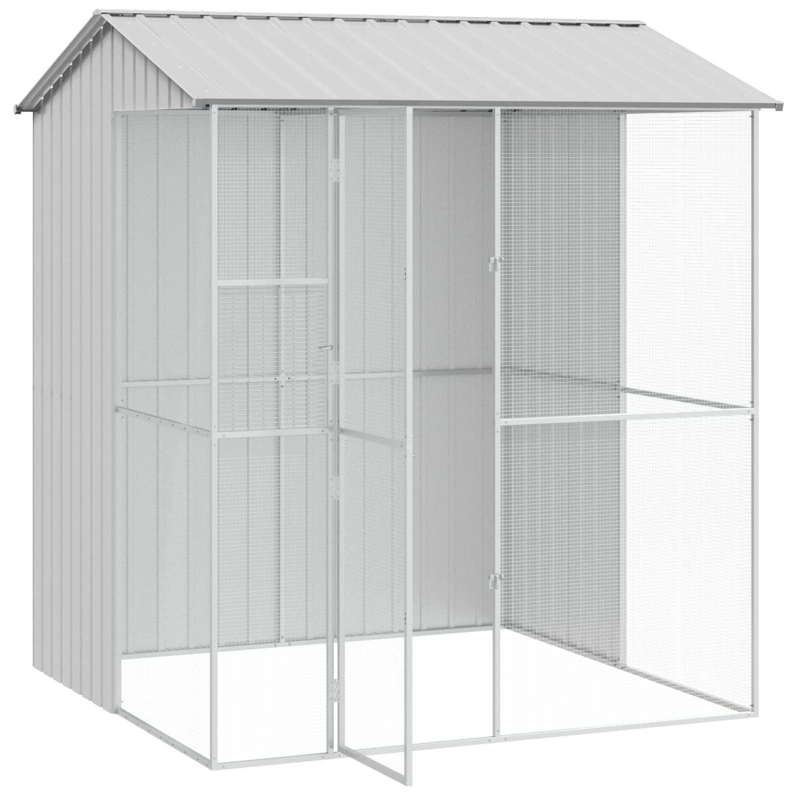 Madár kalitka Szürke 215 x 210 x 247 cm Horganyzott acél - Image 3