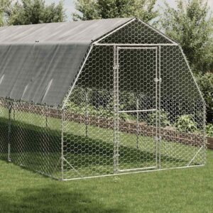Csirkekifutó tetővel 2,5x6x2,25 m horganyzott acél