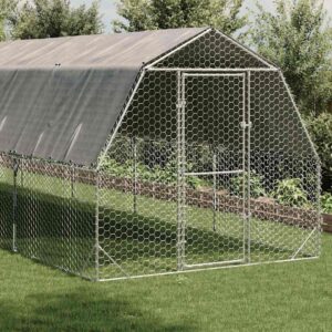 Csirkekifutó tetővel 2,5x8x2,25 m horganyzott acél