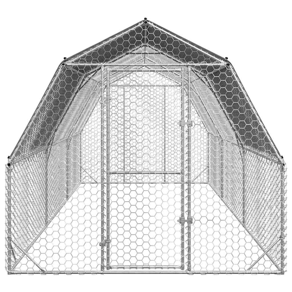 Csirkekifutó tetővel 2,5x6x2,25 m horganyzott acél - Image 3