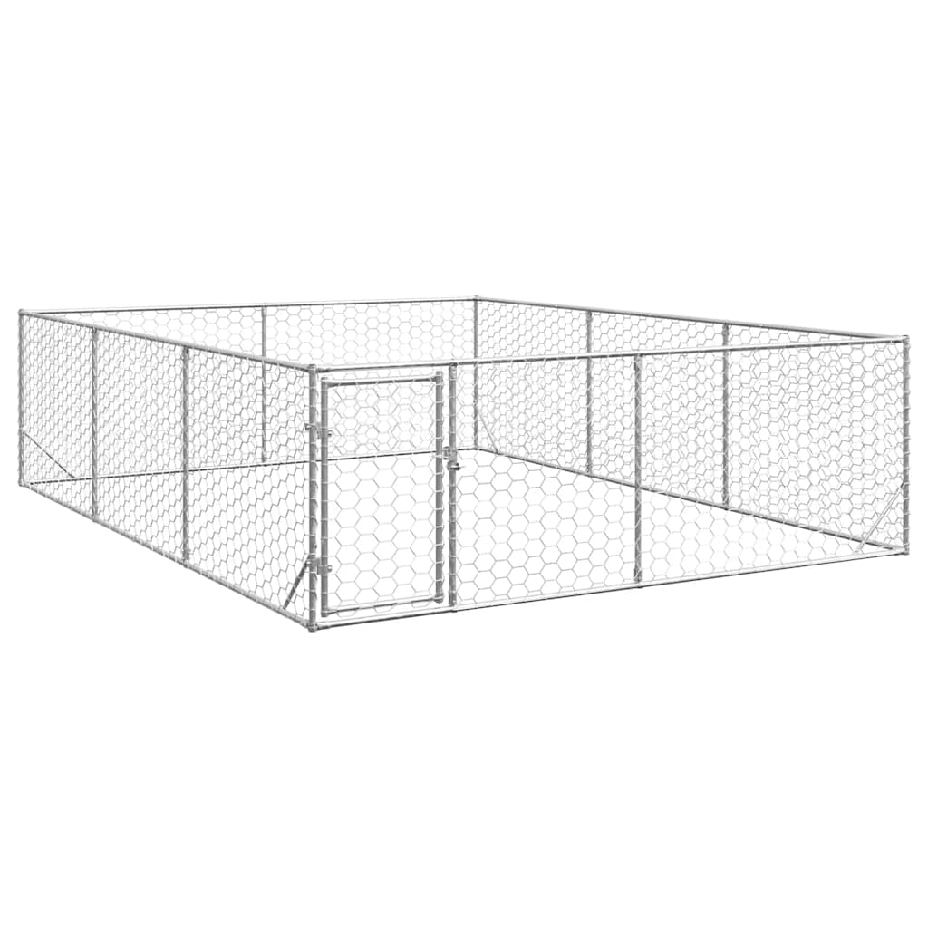 Kültéri kutyakennel ajtóval 3x4x1 m horganyzott acélból - Image 2