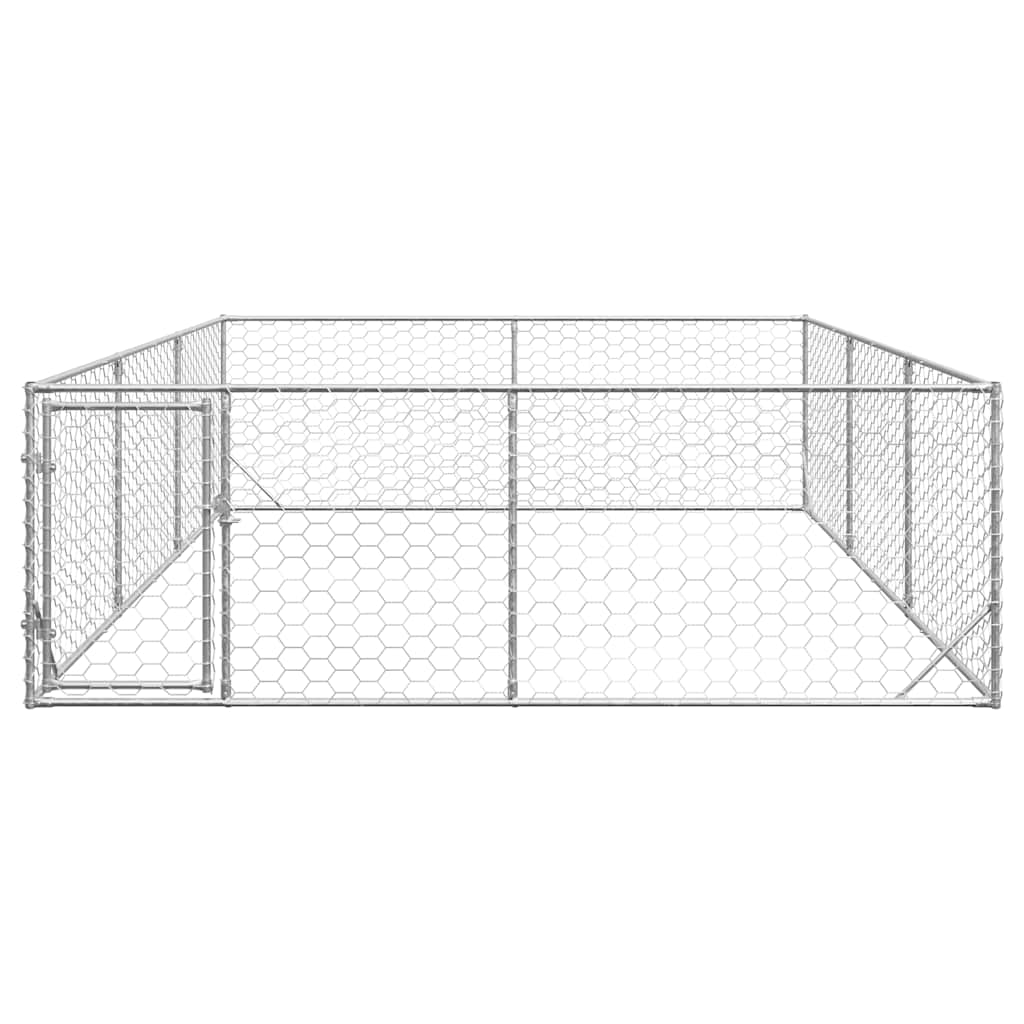 Kültéri kutyakennel ajtóval 3x4x1 m horganyzott acélból - Image 3