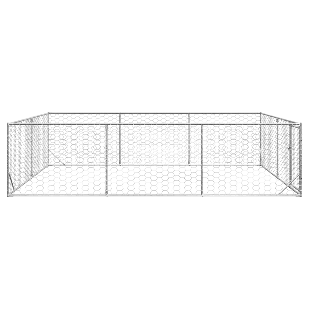 Kültéri kutyakennel ajtóval 3x4x1 m horganyzott acélból - Image 5