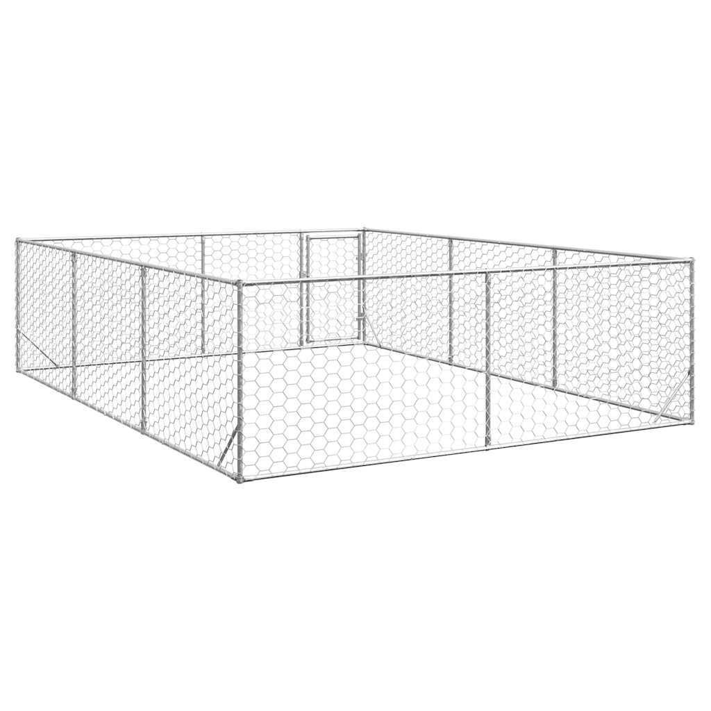Kültéri kutyakennel ajtóval 3x4x1 m horganyzott acélból - Image 4