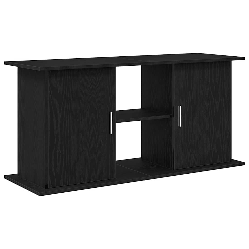 Fekete tölgy szerelt fa akváriumi állvány 121x41x58 cm - Image 2
