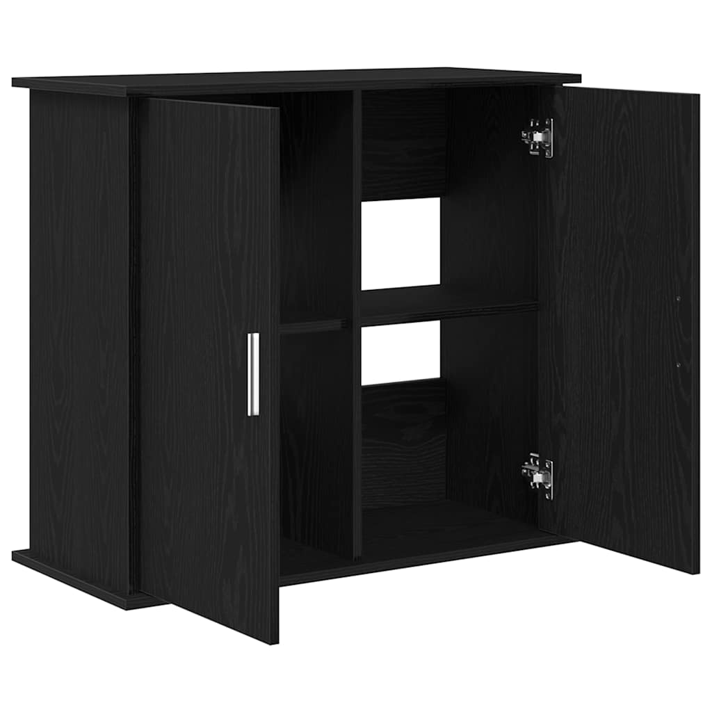 Fekete tölgyfa akváriumállvány 81 x 36 x 73 cm - Image 5