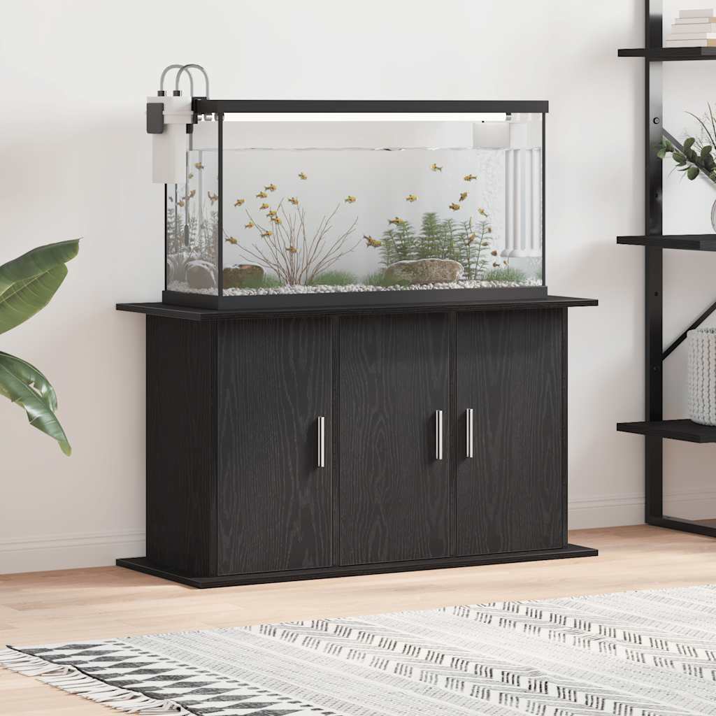 Fekete tölgyfa akváriumállvány 101 x 41 x 58 cm