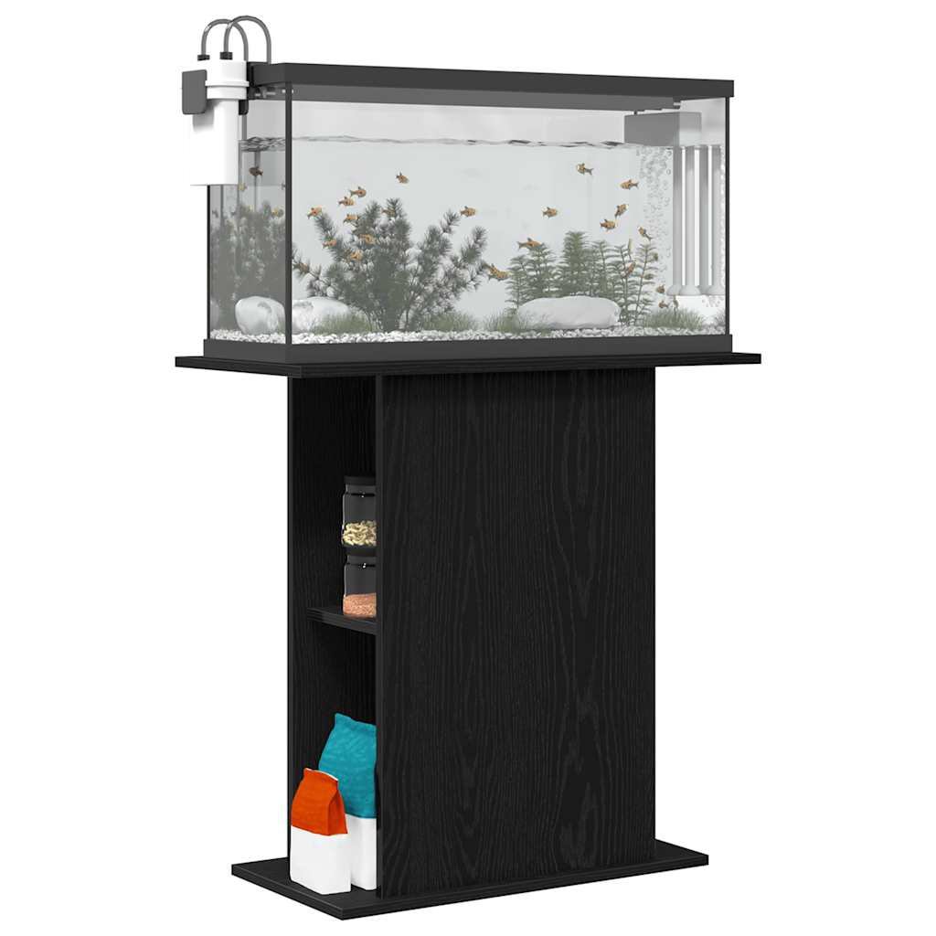 Fekete tölgyfa akváriumállvány 75 x 36 x 72,5 cm - Image 4