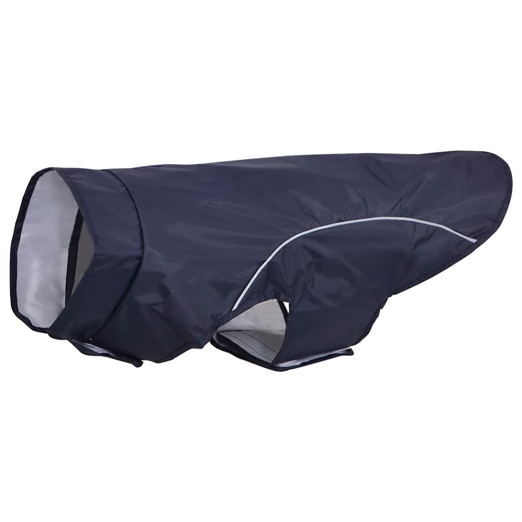 Sötétkék poliészter kutya esőkabát fényvisszaverő csíkokkal 2XL - Image 2
