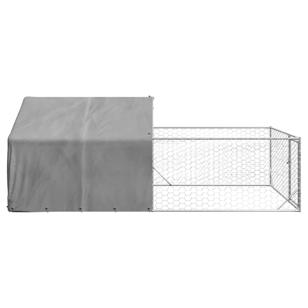 Horganyzott acél kültéri kutyafuttató kifutóval 5x2x1,5 m - Image 5