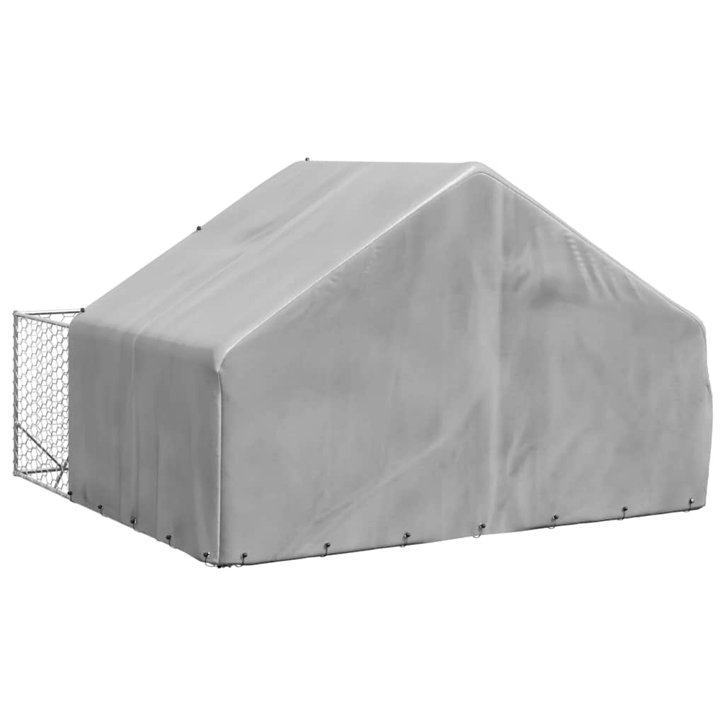 Horganyzott acél kültéri kutyafuttató kifutóval 3x3x1,9 m - Image 4