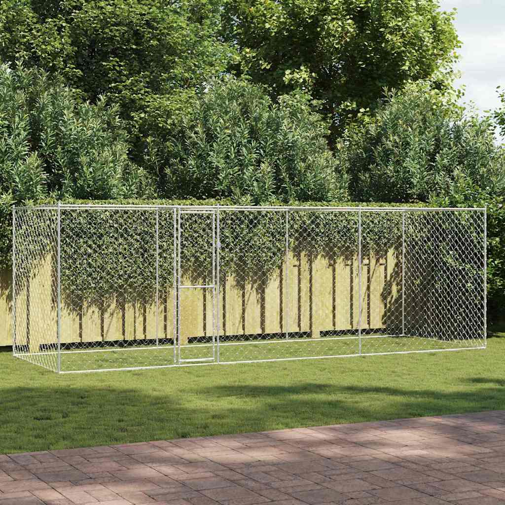 Kutyaketrec Ezüst 600 x 200 x 200 cm Horganyzott acél