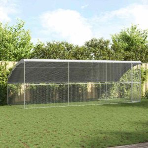 Csirkeketrec 1 ajtóval 3 db Ezüst 600x200x200cm