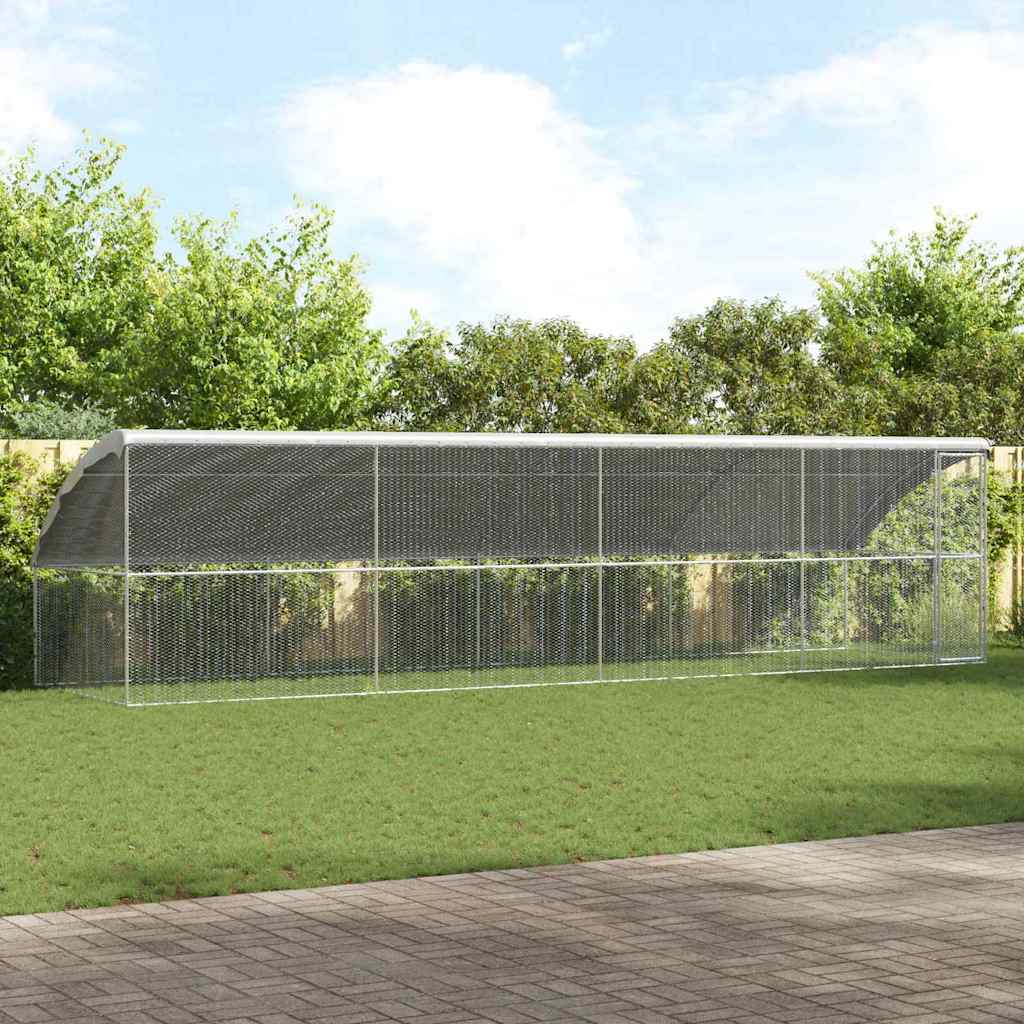 Csirkeól 1 ajtóval 4 db Ezüst 800x200x200cm Horganyzott Acél