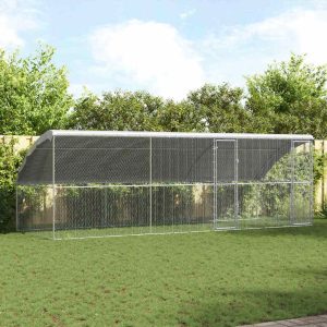Tyúkketrec 2 ajtóval 3 db Ezüst 600x200x200cm Horganyzott Acél