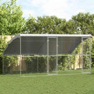 Kutyaház 2 db Ezüst 4 x 2 x 2 m Horganyzott acél