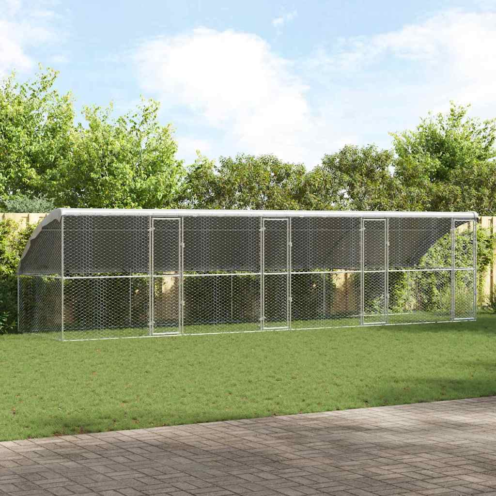 Kutyaház 4 db Ezüst 8 x 2 x 2 m Horganyzott acél