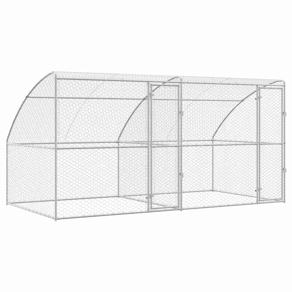 Kutyaház 2 db Ezüst 4 x 2 x 2 m Horganyzott acél - Image 2