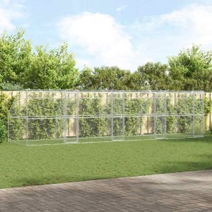 Kutyaház 4 db Ezüst 8 x 2 x 2 m Horganyzott acél