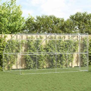 Kutyaház 2 db Ezüst 4 x 2 x 2 m Horganyzott acél