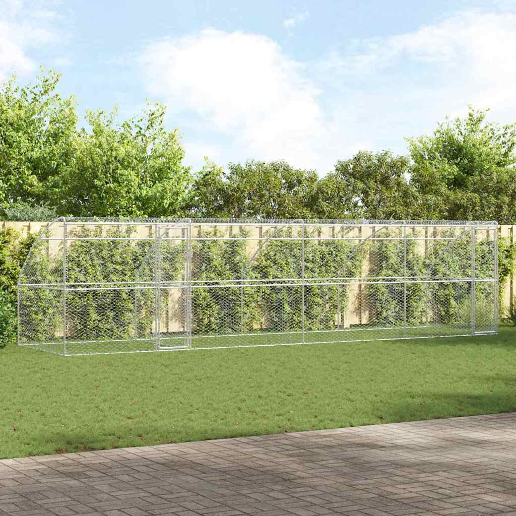 Kutyaház 4 db Ezüst 8 x 2 x 2 m Horganyzott acél
