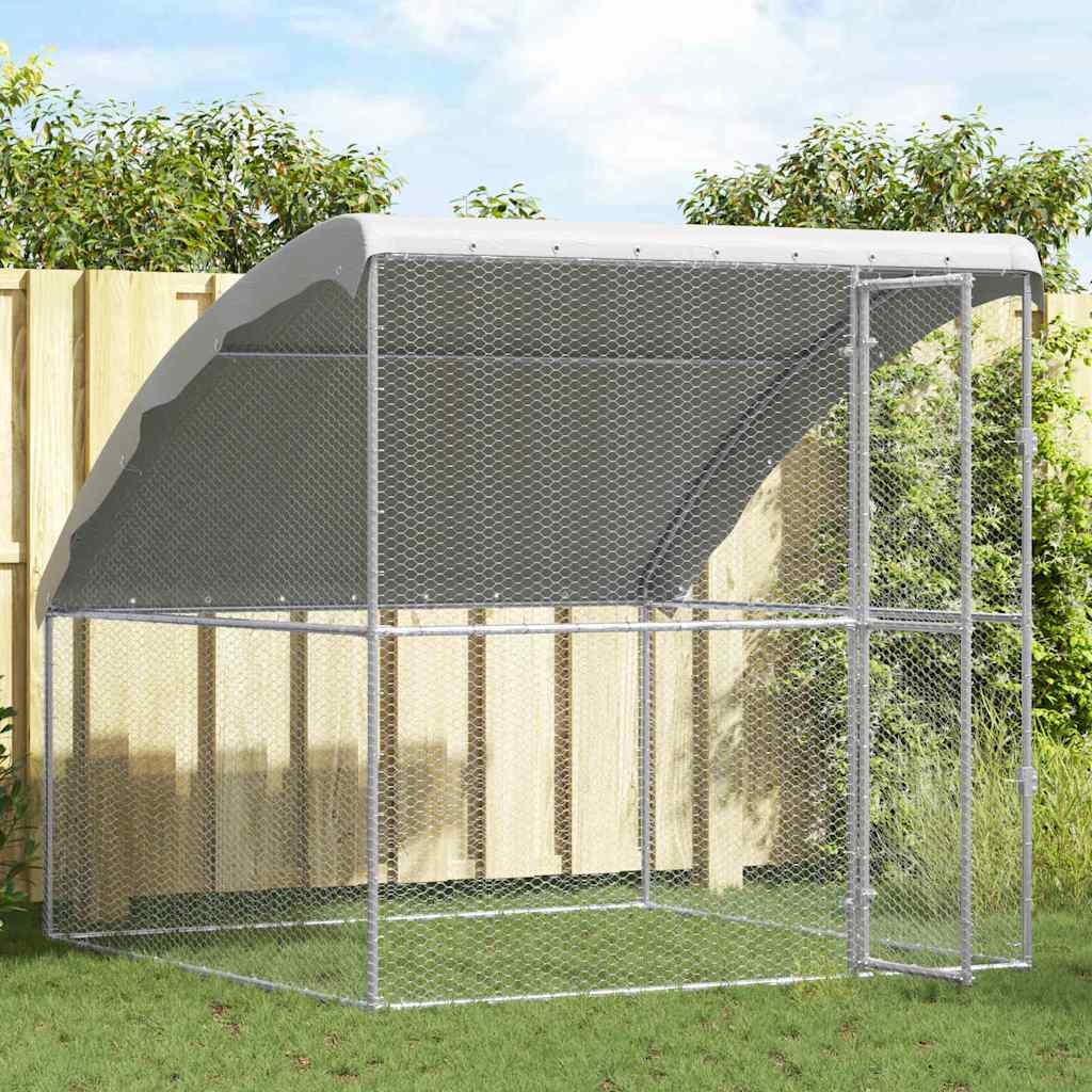 Csirkeketrec Ezüst 2 x 2 x 2 m Horganyzott Acél - Image 3