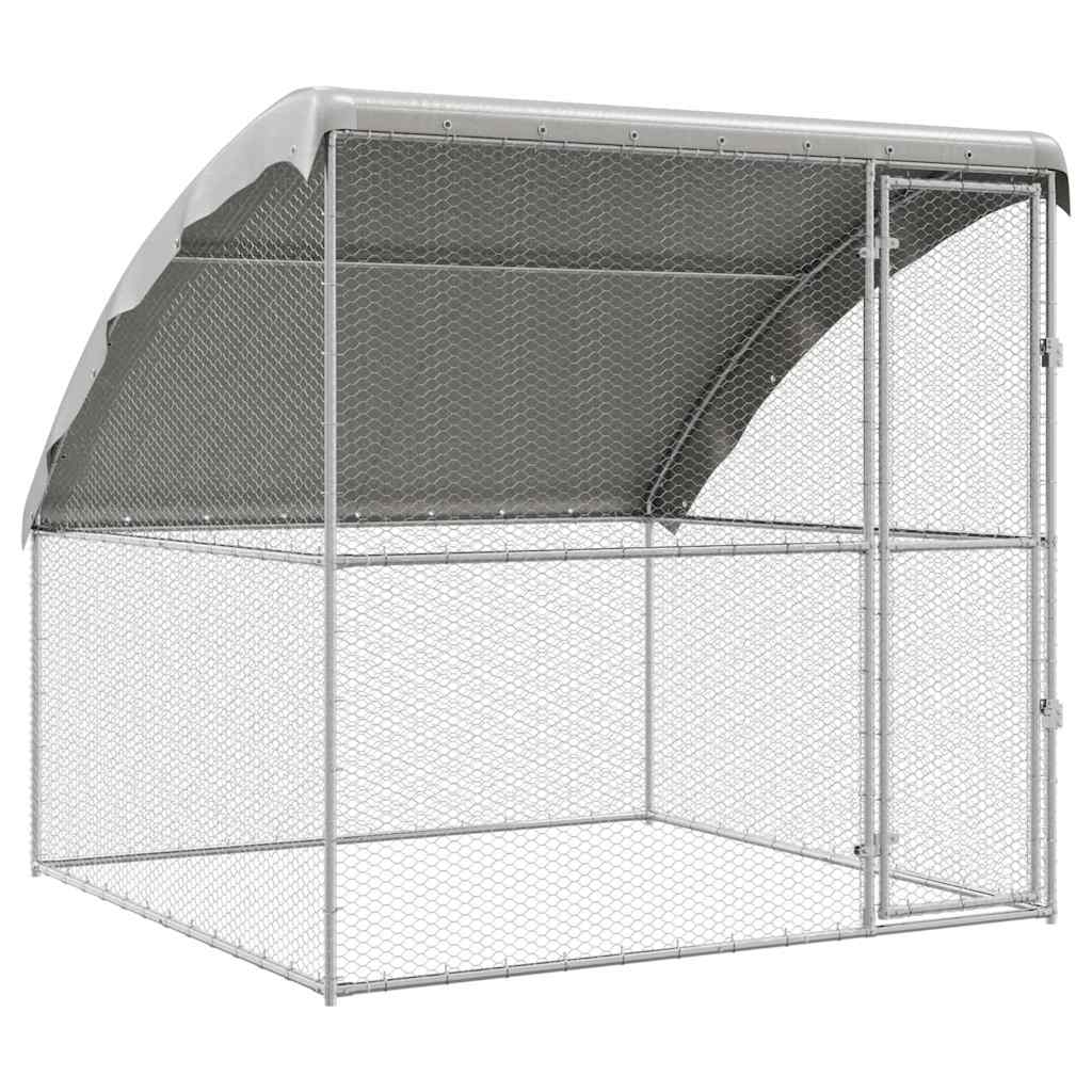 Csirkeketrec Ezüst 2 x 2 x 2 m Horganyzott Acél - Image 2