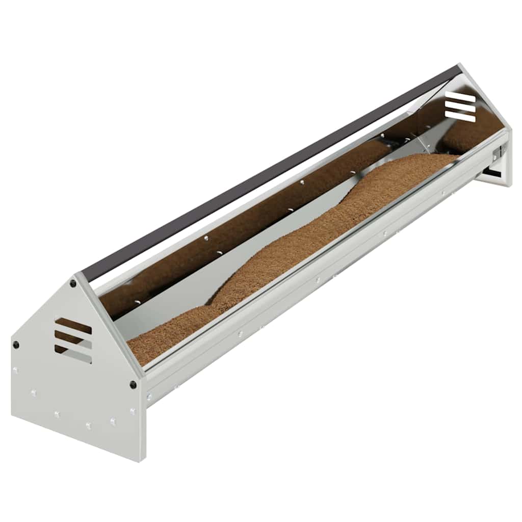 Csirke Etető Tál Ezüst 108 x 20,5 x 20 cm 5 kg Horganyzott Acél - Image 3