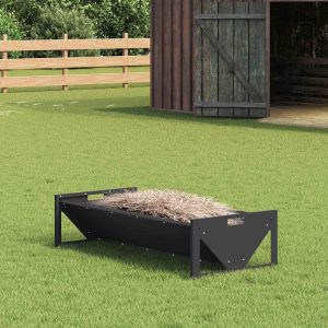 Állattenyésztési takarmányzó Fekete 108 x 50 x 28 cm 10 kg