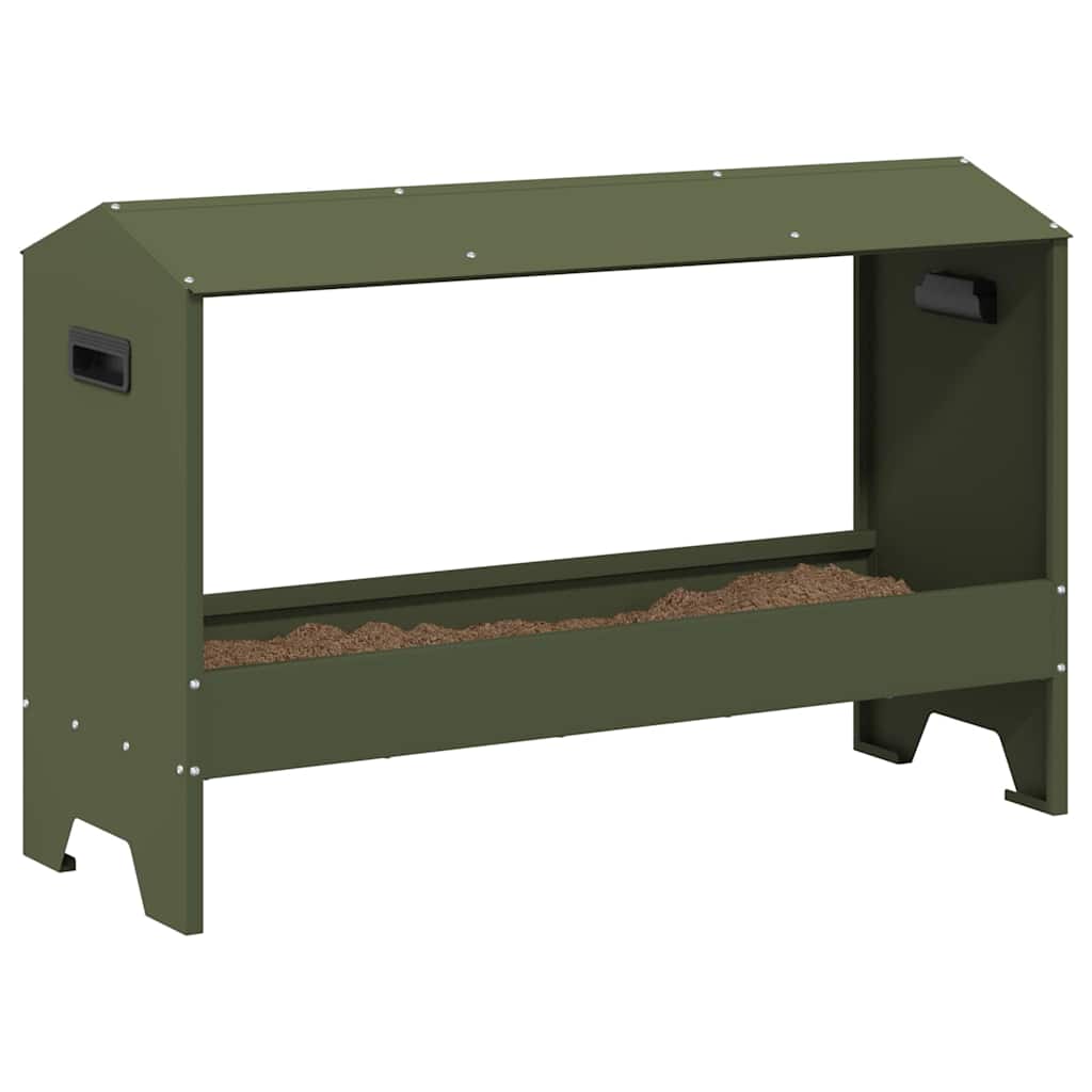 Csirke Etető Tál Olajzöld 81 x 32 x 53,5 cm - Image 3