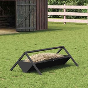 Állattenyésztési takarmányzó Fekete 111 x 76 x 38 cm 10 kg