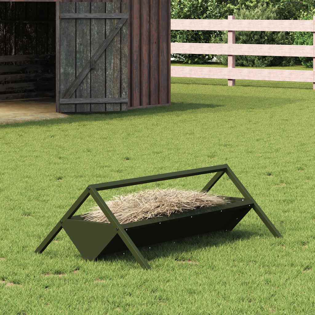 Állattenyésztési takarmányzó Olajzöld 111 x 76 x 38 cm 10 kg