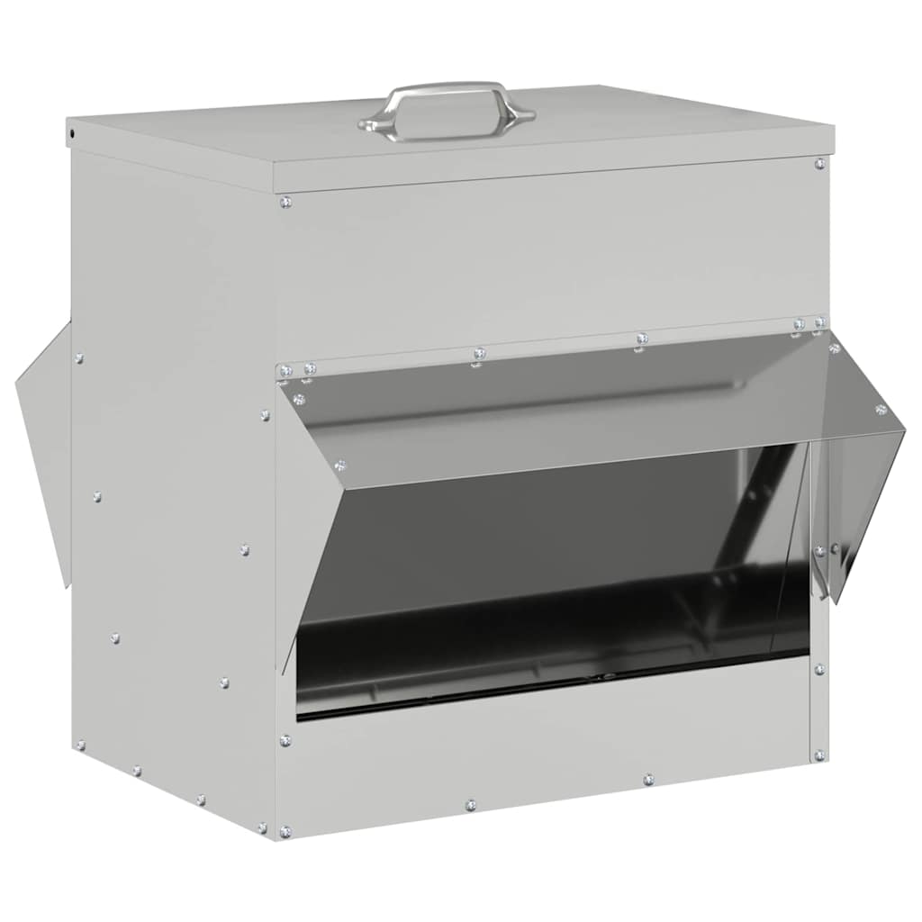 Csirke etető Ezüst 40,5 x 45 x 41 cm 20 kg Horganyzott Acél - Image 2