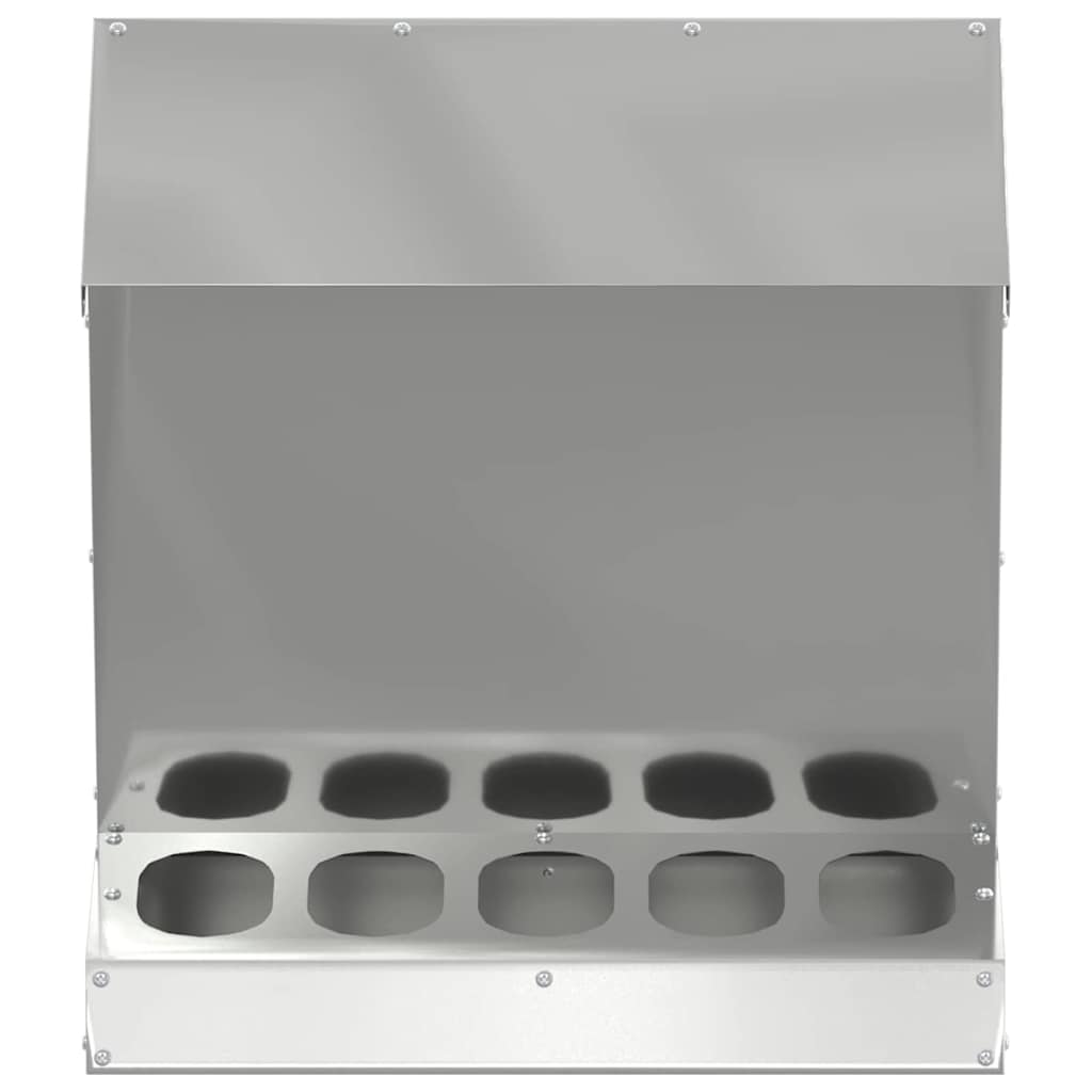 Csirke etető Ezüst 40 x 40 x 45 cm Horganyzott acél - Image 5