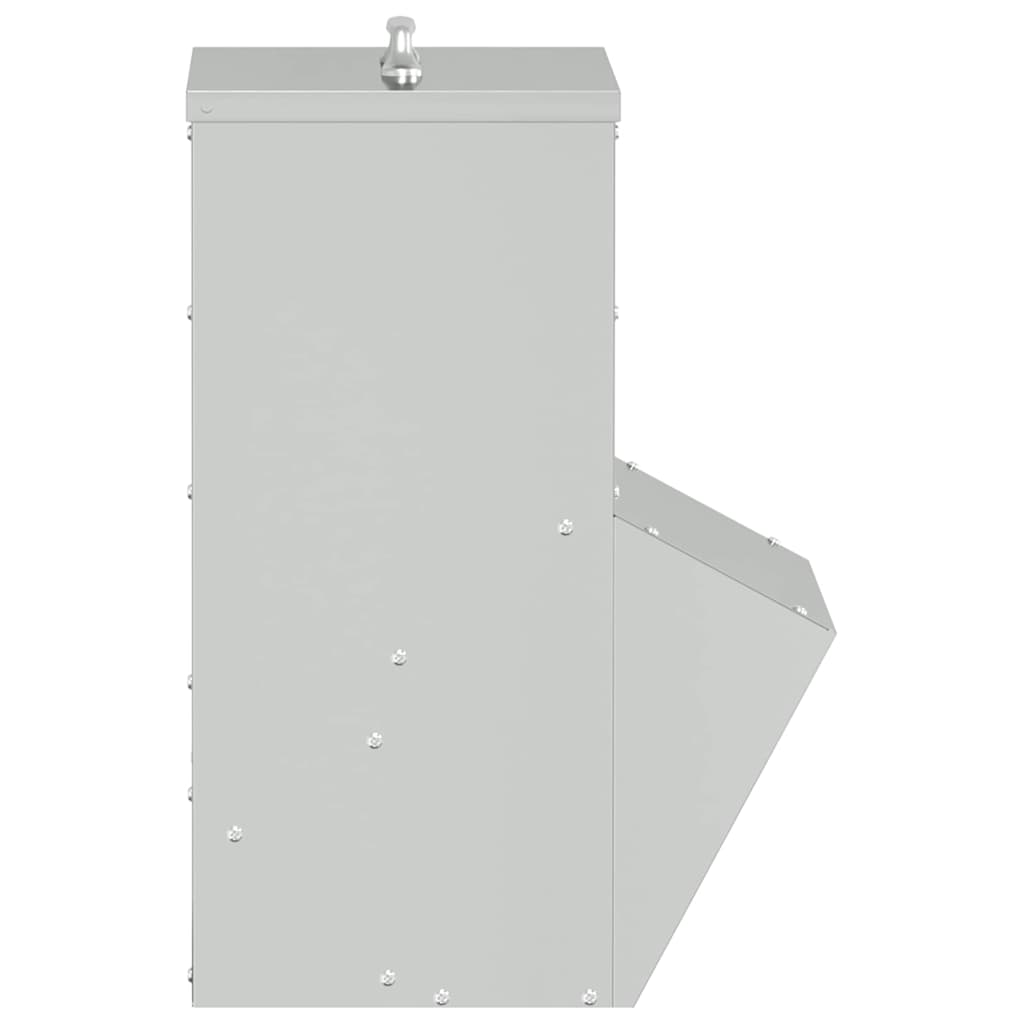 Csirke etető Ezüst 20 x 25 x 35 cm Horganyzott acél - Image 5